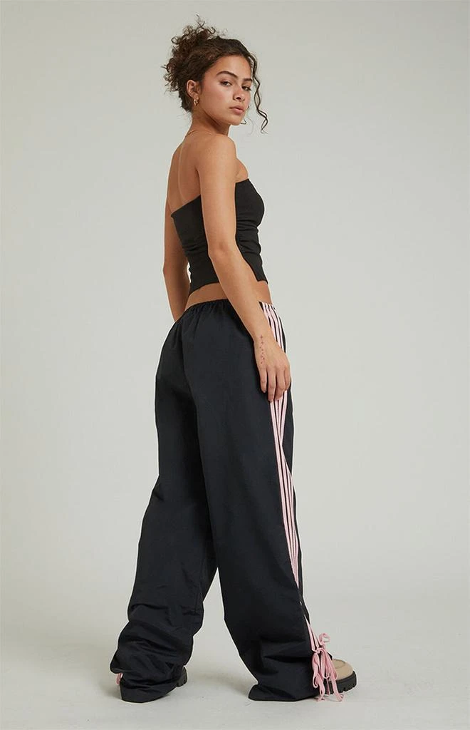 PacSun Black Wide Leg Track Pants 4