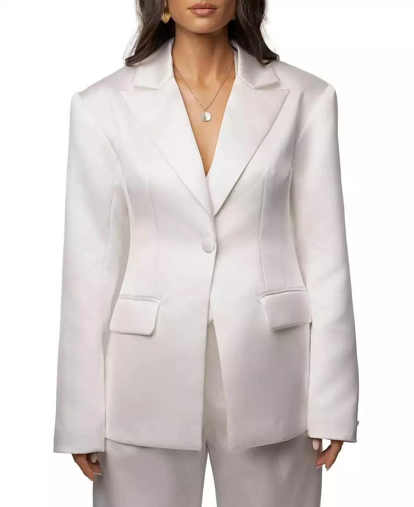 JLUXLABEL Women's Victoria Satin Blazer