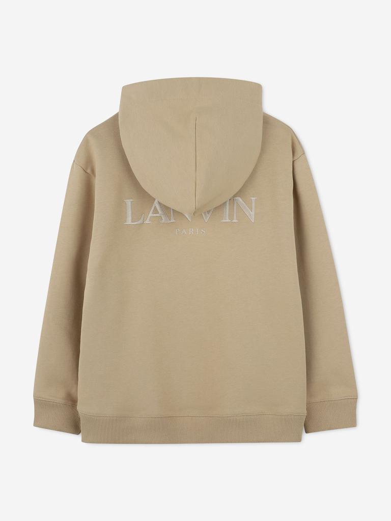 Lanvin Boys Logo Zip Up Top in Beige