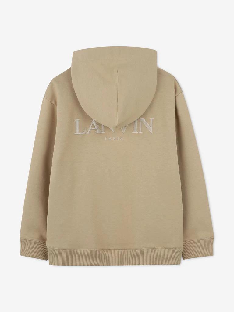 Lanvin Boys Logo Zip Up Top in Beige 2