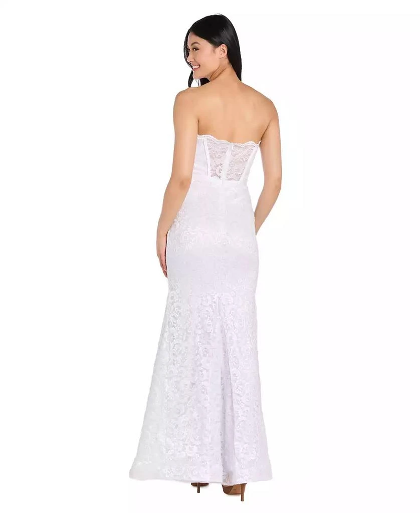 Morgan & Company Juniors' Glitter Lace Corset Gown 2