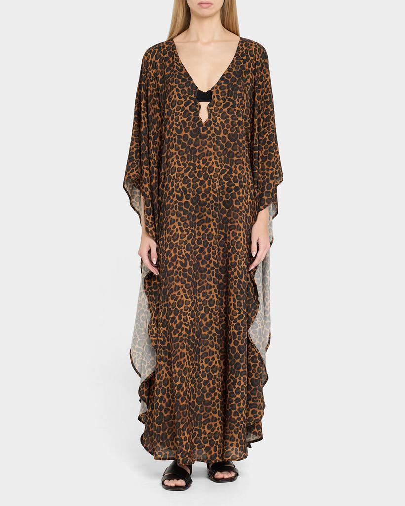 Fisch Thalassa Leopard-Printed Caftan Coverup