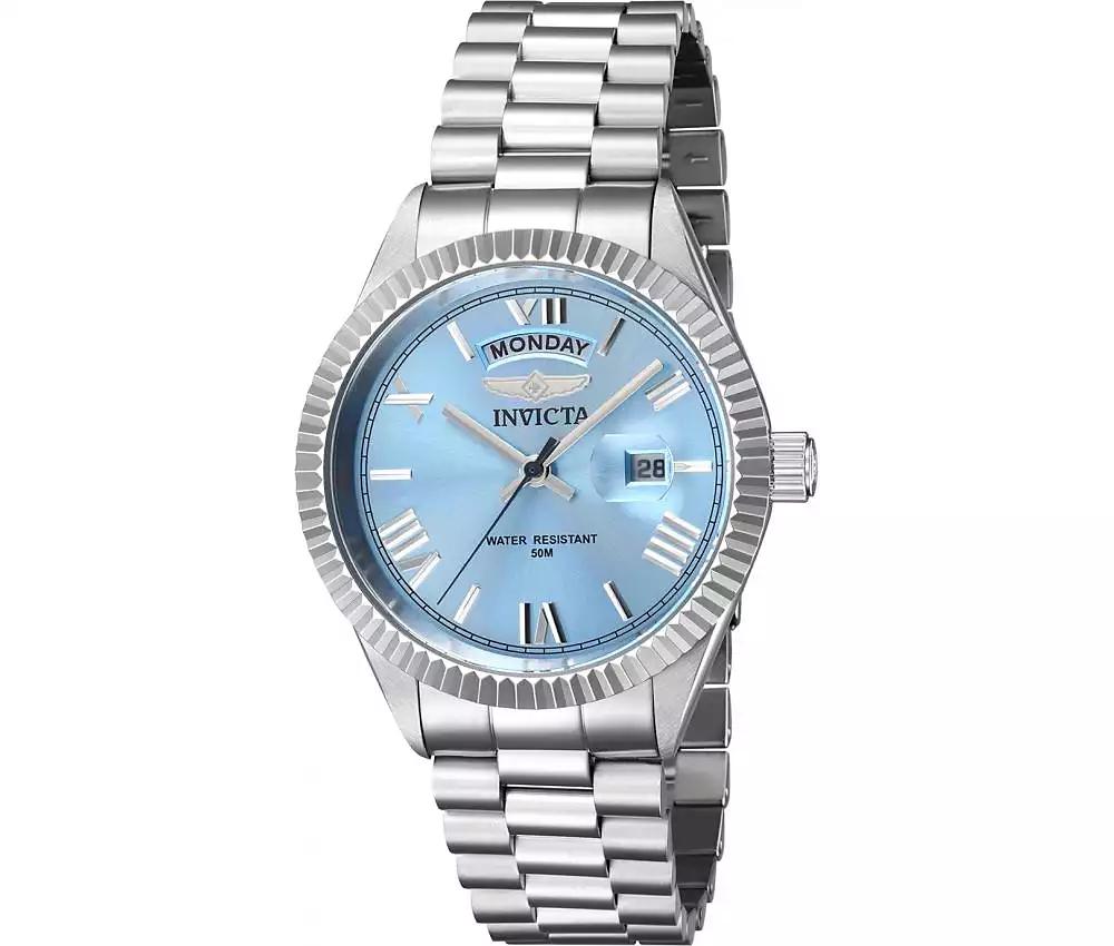 Invicta Men's 43933 Specialty Quartz 3 Hand Light Blue Dial Watch