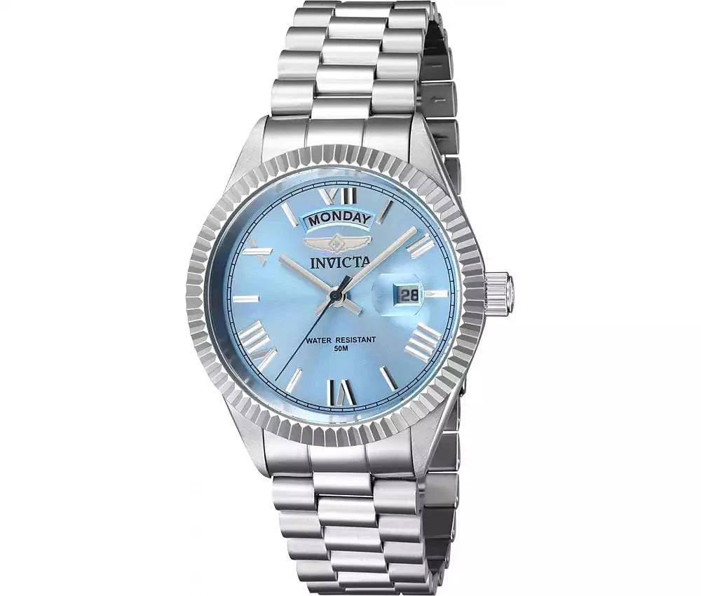 Invicta Men's 43933 Specialty Quartz 3 Hand Light Blue Dial Watch 1