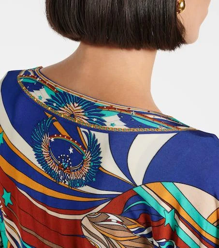 Camilla Draped printed jersey maxi dress 6