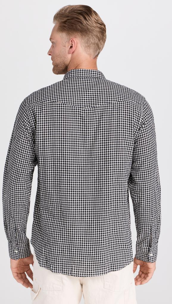 Officine Generale Lipp Japanese Brushed Cotton Check Shirt