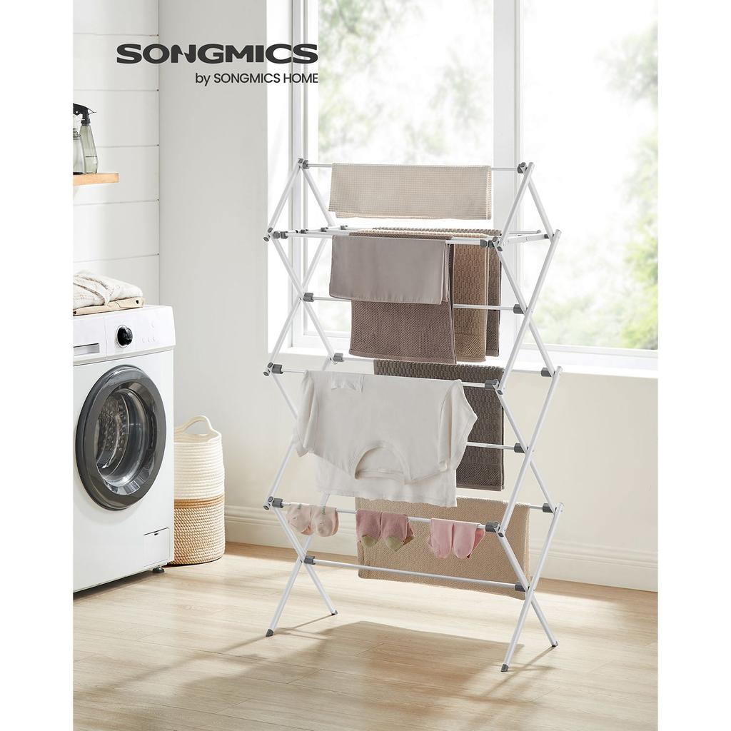 BreeBe Foldable Clothes Drying Rack White