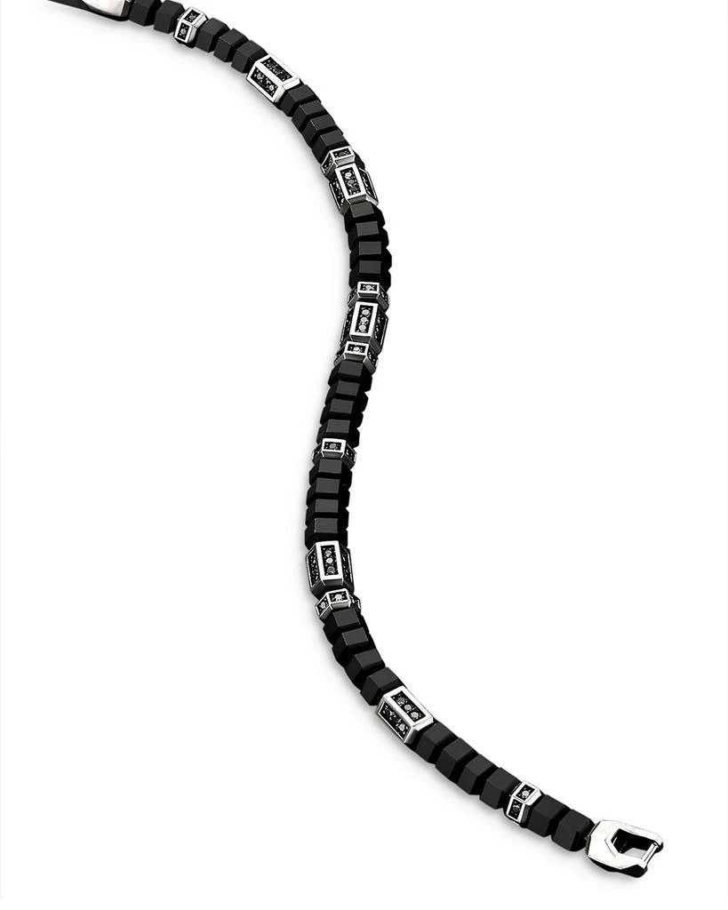 David Yurman Hex Bead Bracelet with Black Onyx Pavé Black Diamonds 2