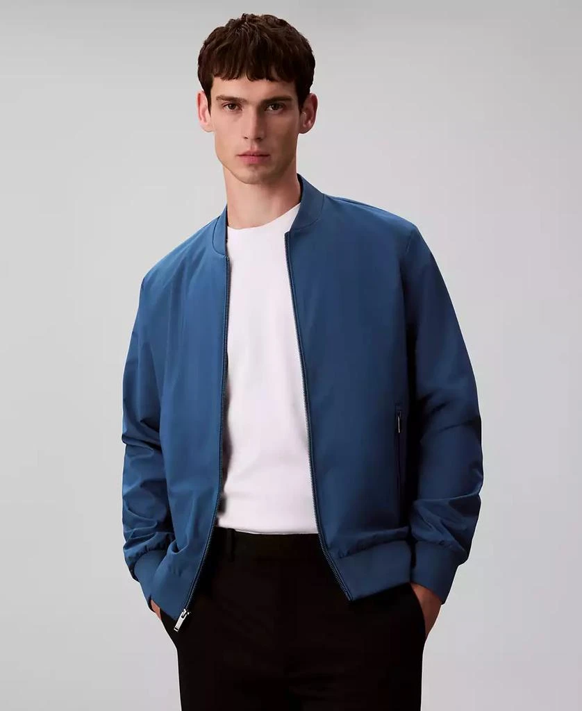 Calvin Klein Men's Logo-Print Matte Bomber Jacket 7
