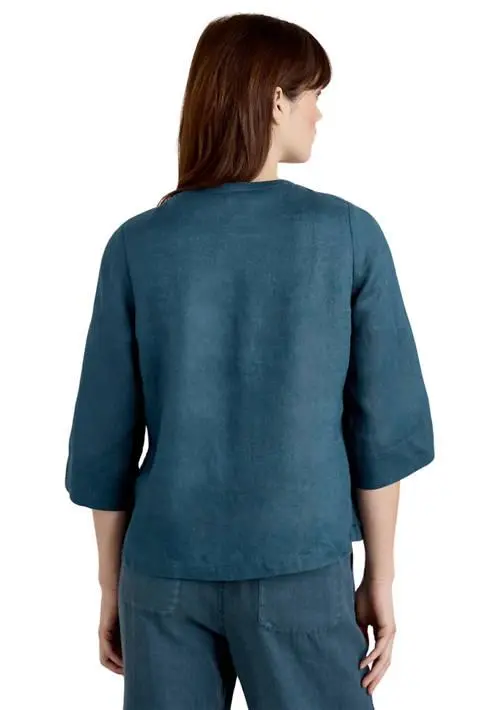 Seasalt Cornwall Women's Wild Fennel Button Through Linen Top 2