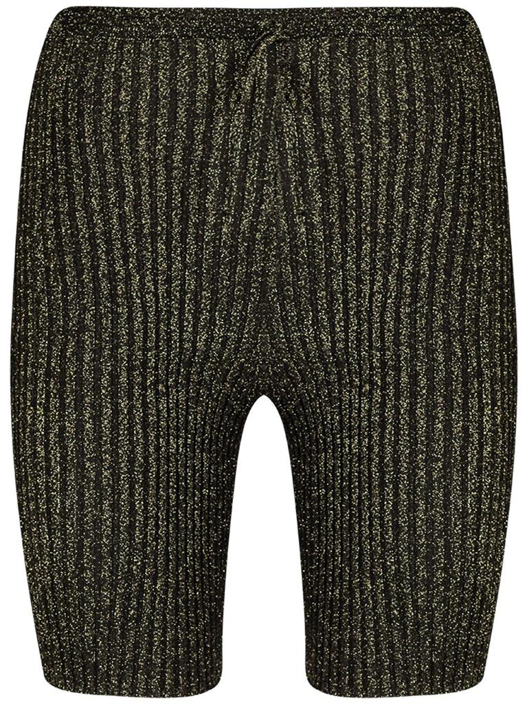 NA Black cyclist in jersey   ribbed lurex threads.