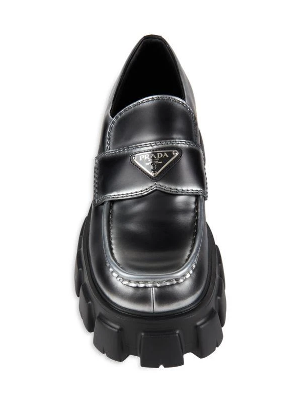 Prada Rois Brushed Leather Loafers 5