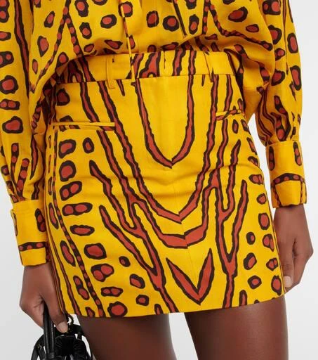 Altuzarra Zola printed linen-blend miniskirt 4