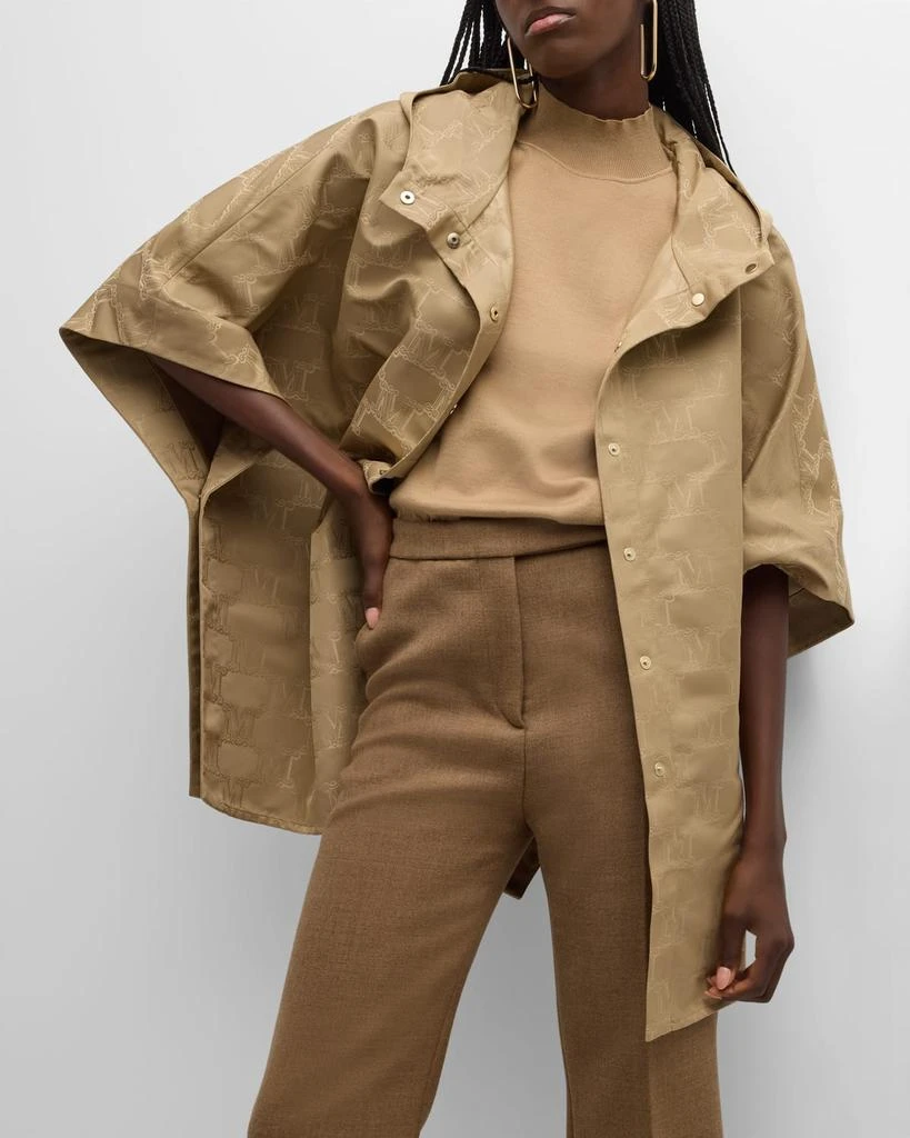 Max Mara Monogram Hooded Cape 6
