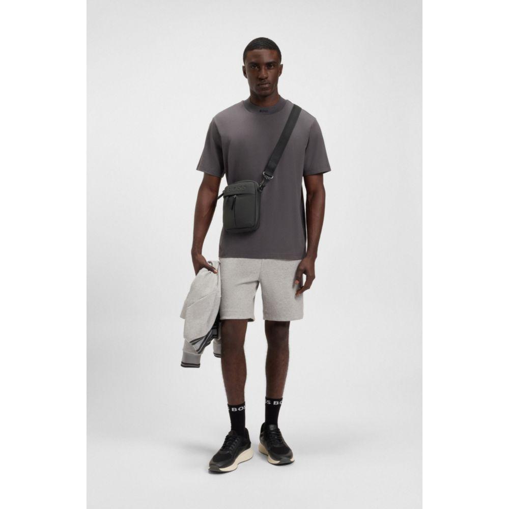 Hugo Boss Faux-leather reporter bag with tonal logo