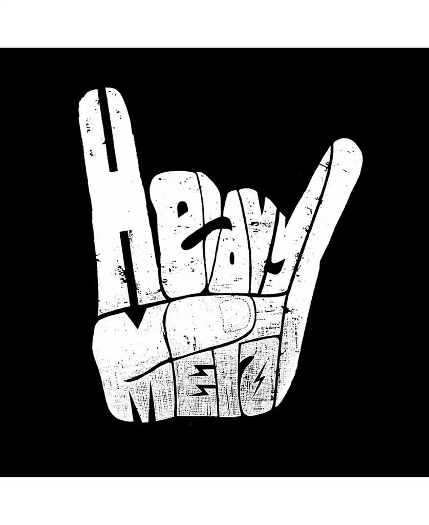 LA Pop Art Men's Word Art Hooded Sweatshirt - Heavy Metal 2