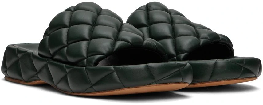 Bottega Veneta Khaki Padded Sandals 4