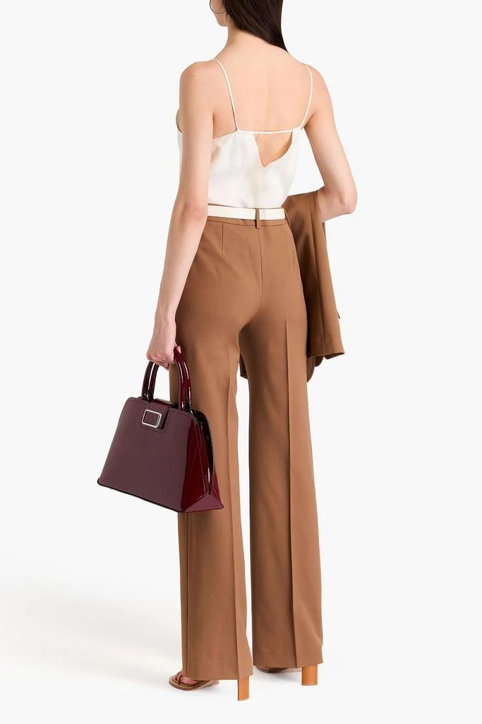 Alberta Ferretti Wool-blend twill straight-leg pants 3