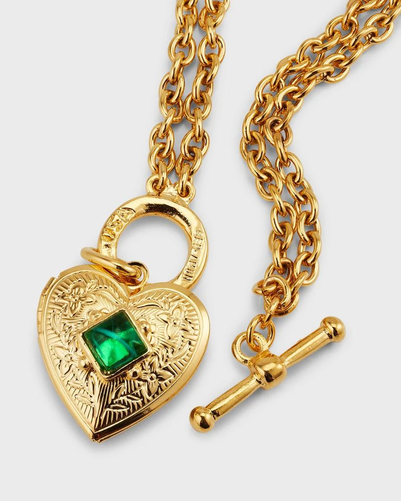 BEN-AMUN Toggle Bracelet with Stone and Heart Locket 4