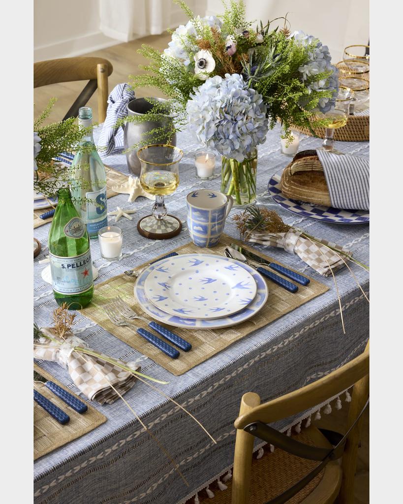 MacKenzie-Childs Clear Check Napkin Ring Set of 4