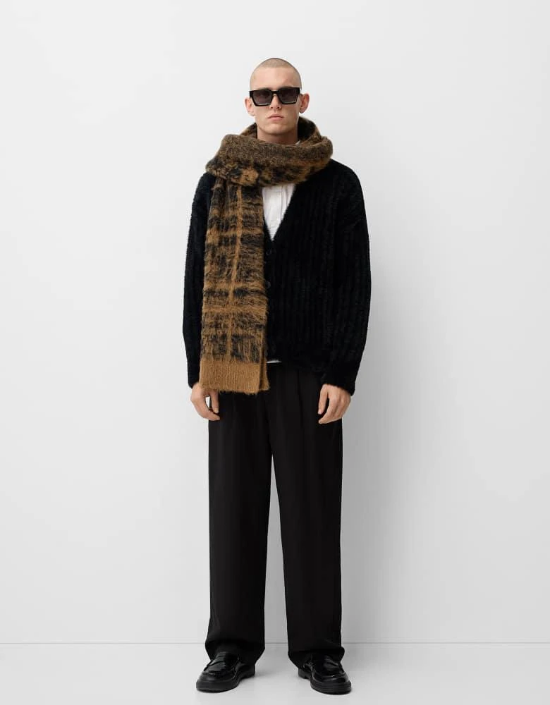 Bershka Bershka Collection knitted cardigan in black 2