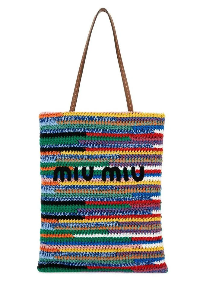 Miu Miu Miu Miu Crochet-Knitted Top Handle Bag 1