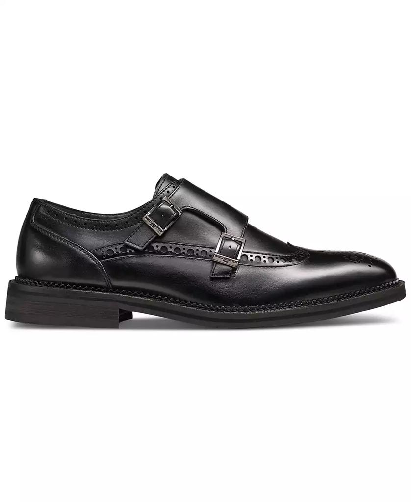 Karl Lagerfeld Paris Men's Double Buckle Monk Strap Wingtip Dress Shoes