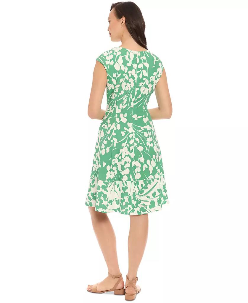 London Times Women's Floral-Print Fit & Flare Dress