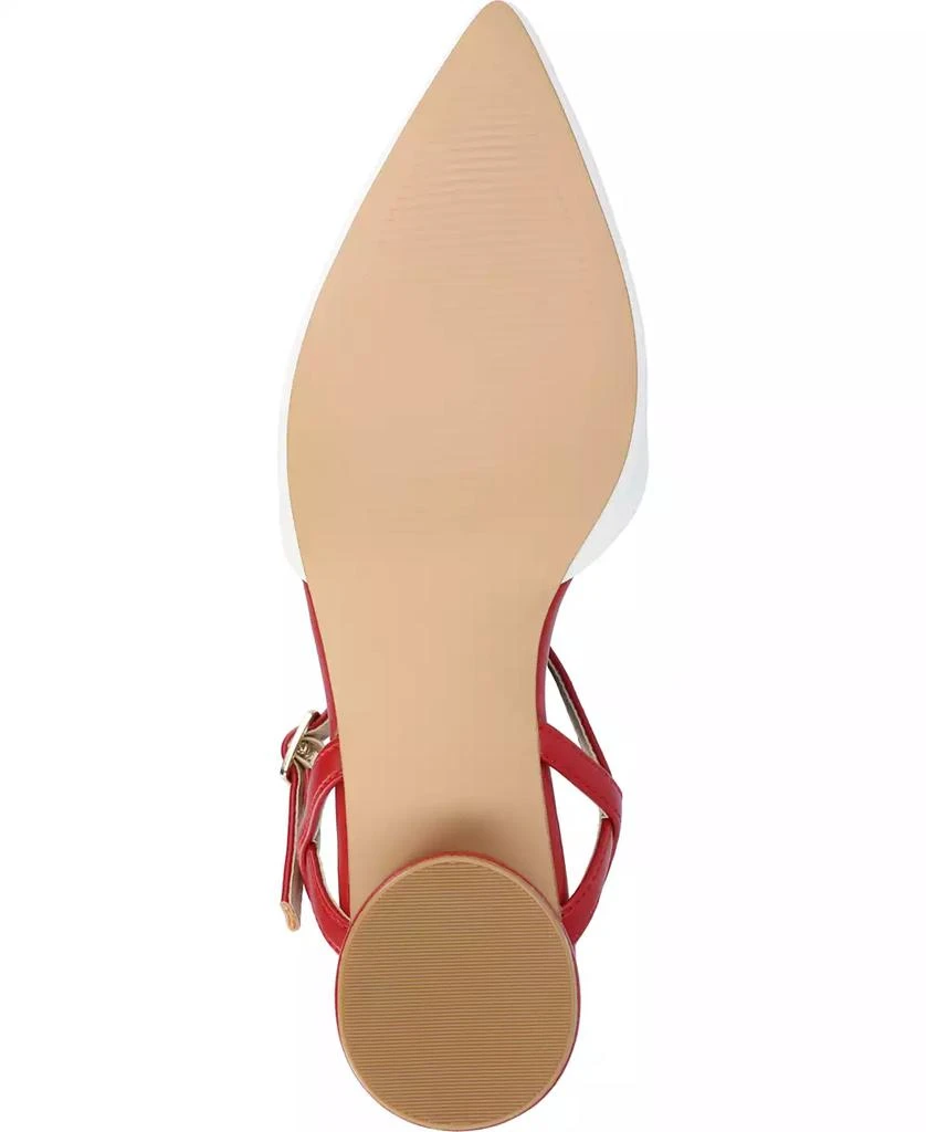 Journee Collection Women's Brynn Block Heel Pointed Toe Flats 5