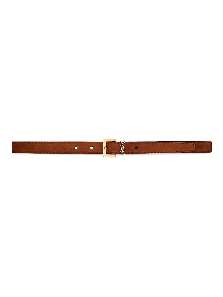Yves Saint Laurent Cassandre Thin Belt with Square Buckle in  display picture 3