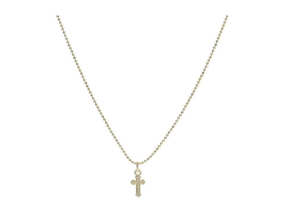 Alex and Ani Alex and Ani Cross Dainty Necklace Women's Lobster claw Adjustable-Length LOT26 (Gold,One Size)