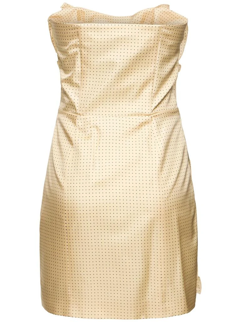 Alessandra Rich Polka Dot Silk Twill Mini Bustier Dress 4