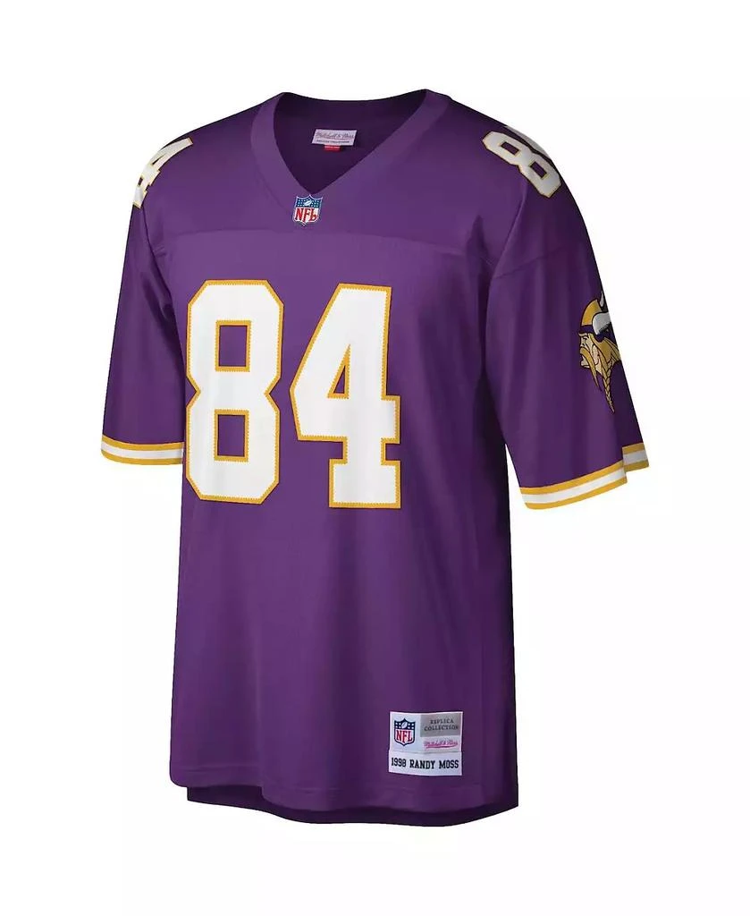 Mitchell and Ness Men's Randy Moss Purple Minnesota Vikings Legacy Replica Jersey 3