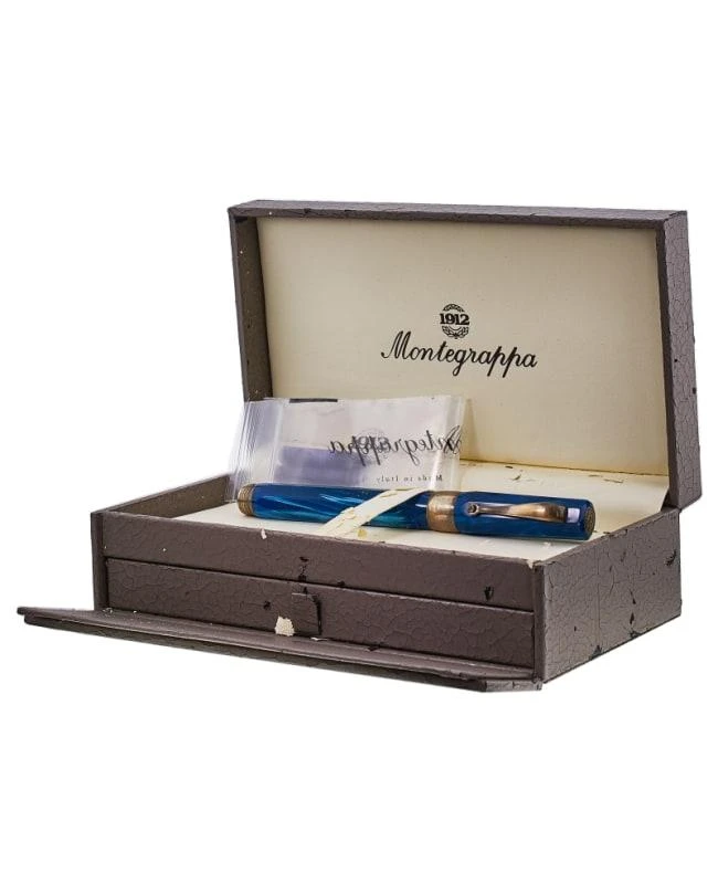 Montegrappa Montegrappa Celluloid Symphony 18K Gold Nib Turquoise Fountain Pen ISSYR3CB-PO 3
