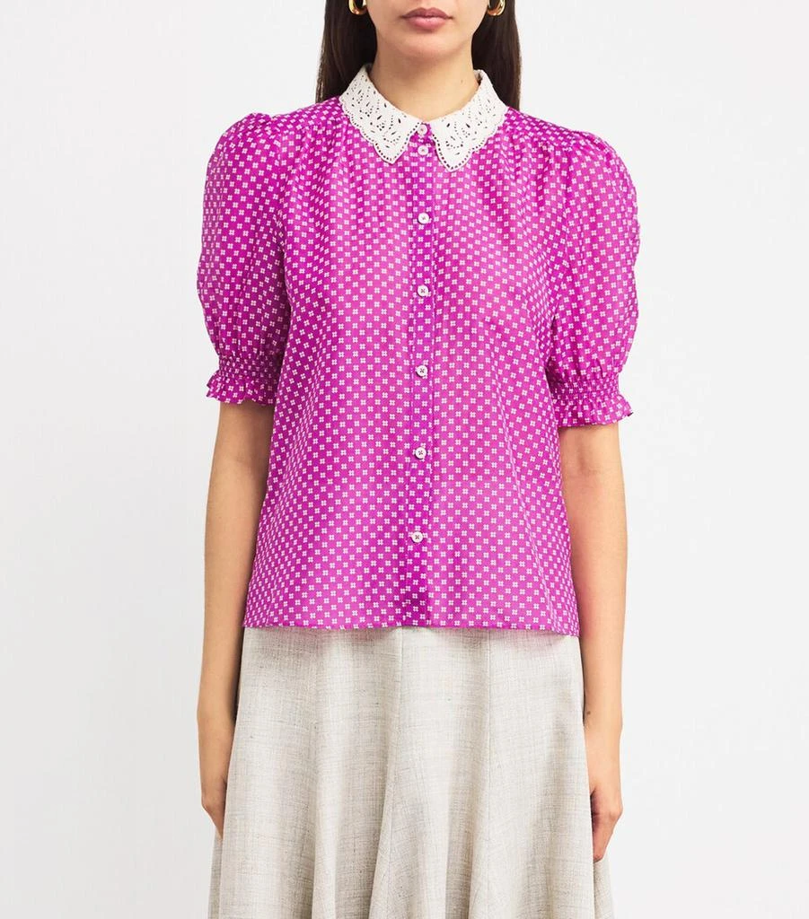 ME+EM Cotton-Silk Crosses Blouse 3