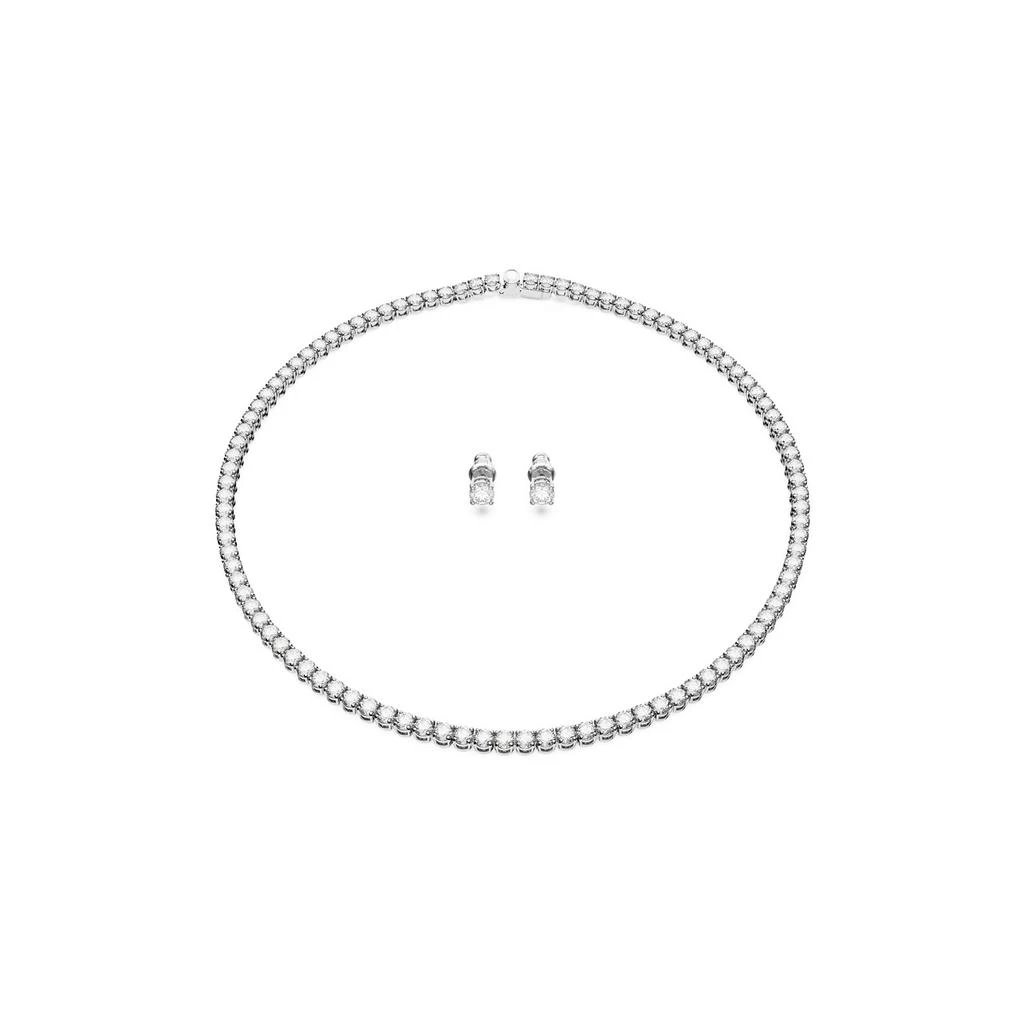 Swarovski Matrix tennis set round cut white rhodium plated 1