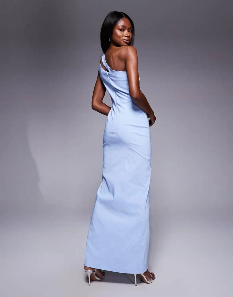 Shop Vesper bengaline one shoulder cutout detail side split maxi dress in  baby blue on Sale at BeyondStyle  Get 70% Off Vesper bengaline one  shoulder cutout detail side split maxi dress