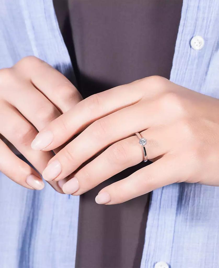 Charles & Colvard Moissanite Solitaire Engagement Ring 1/2 ct. t.w. Diamond Equivalent in 14k White Gold