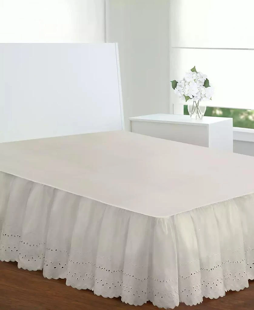 Fresh Ideas Ruffled Eyelet 14" Drop Bedskirt, Twin 3