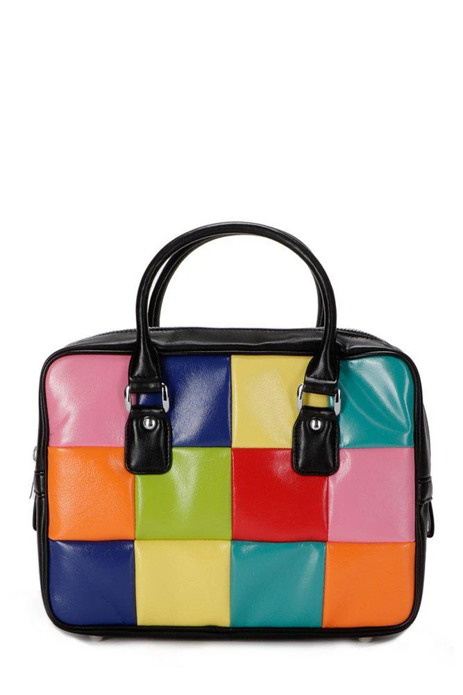 Shop Comme des Garçons Girl Color Blocked Top Handle Bag on Sale 