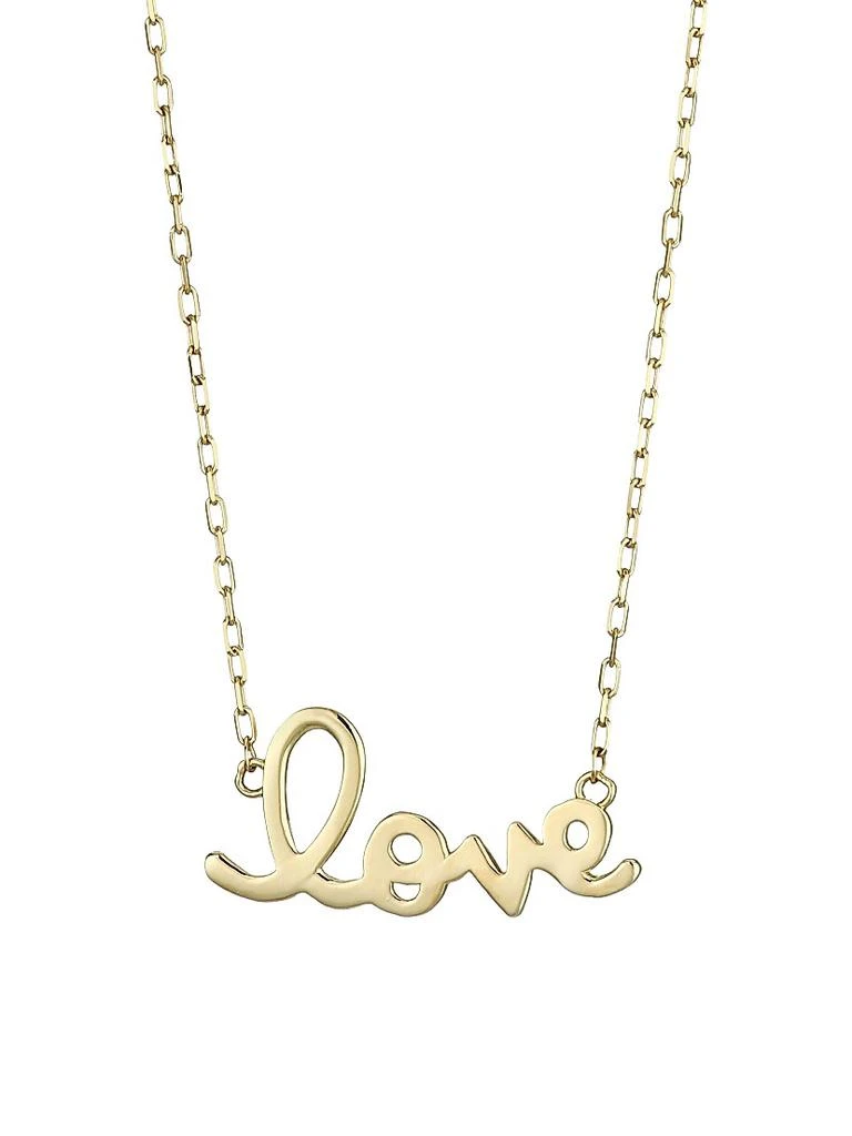 Sydney Evan 14K Yellow Gold Love Pendant Necklace 1
