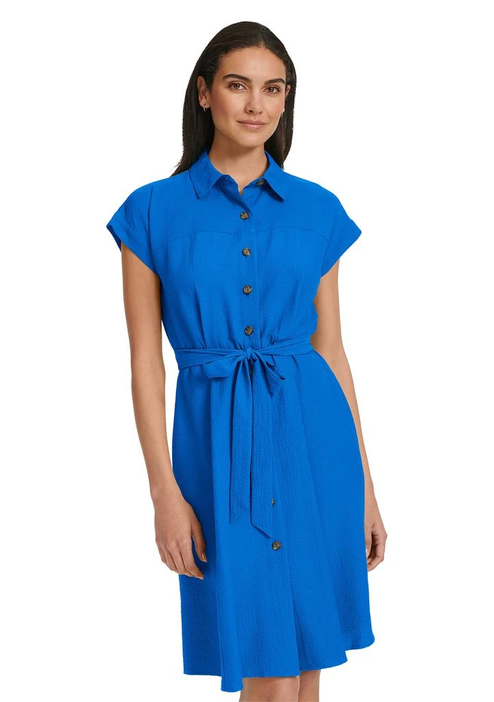 fall wedding guest dress short Floral-Print Wedding-Guest Dress with Short Sleeves Orange Multi / Medium