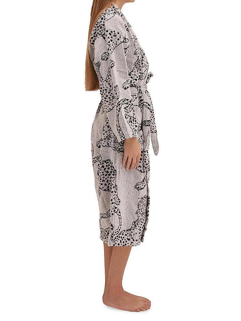 Desmond & Dempsey Cotton Jag Print Towel Robe 3