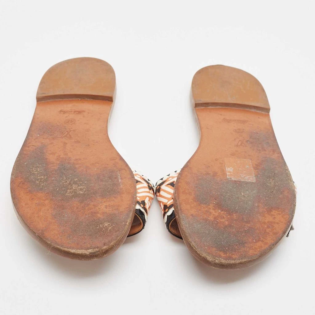 Louis Vuitton Louis Vuitton Multicolor Canvas and Leather Lock It Flat Sandals Size 40 6