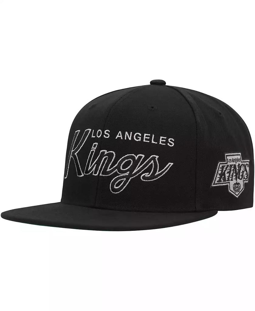 Mitchell & Ness Men's Black Los Angeles Kings Core Team Script 2.0 Snapback Hat