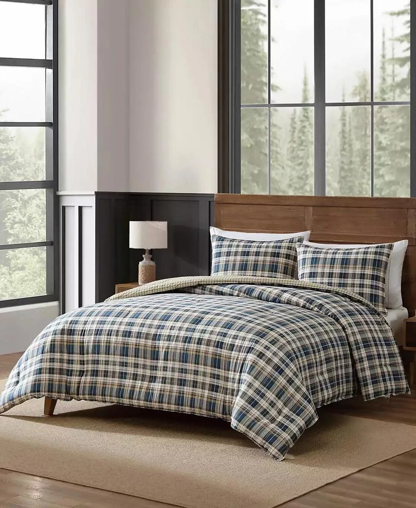 Eddie Bauer Port Gamble Cotton Reversible 2 Piece Duvet Cover Set 2