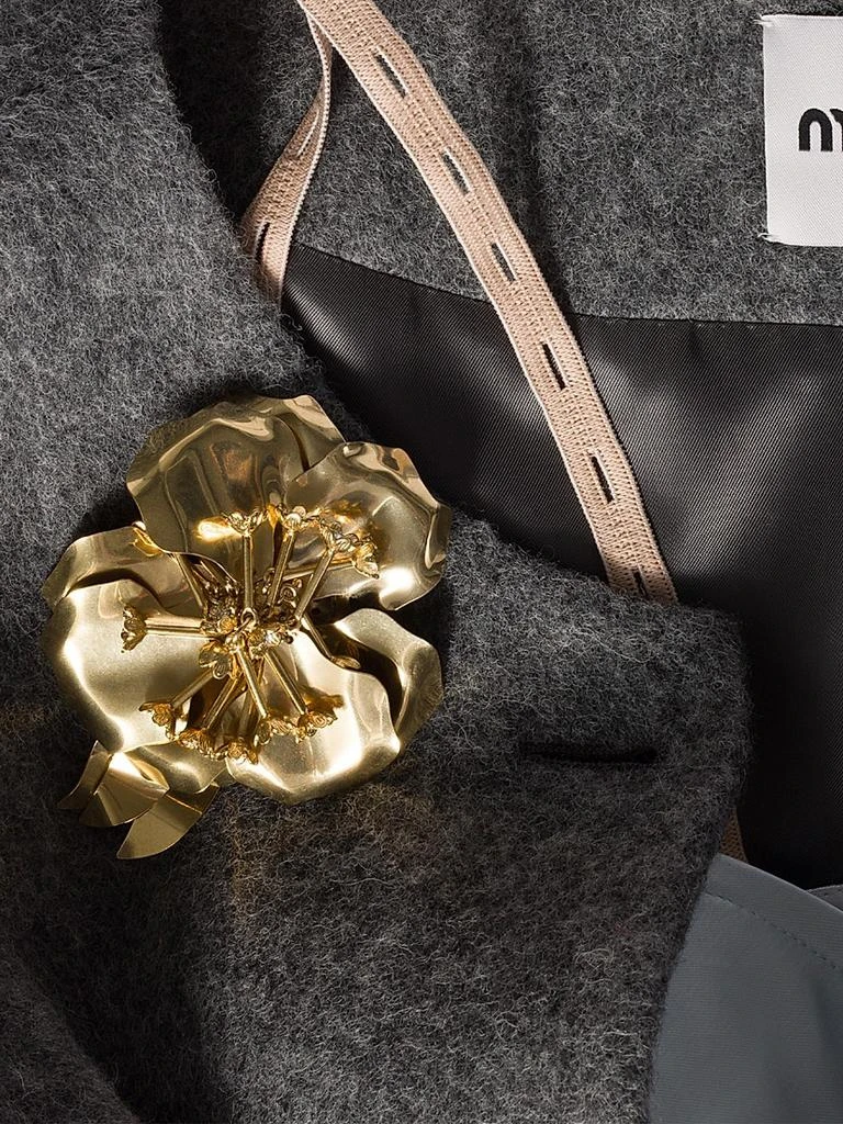 Miu Miu Metal Brooch with Crystals 2