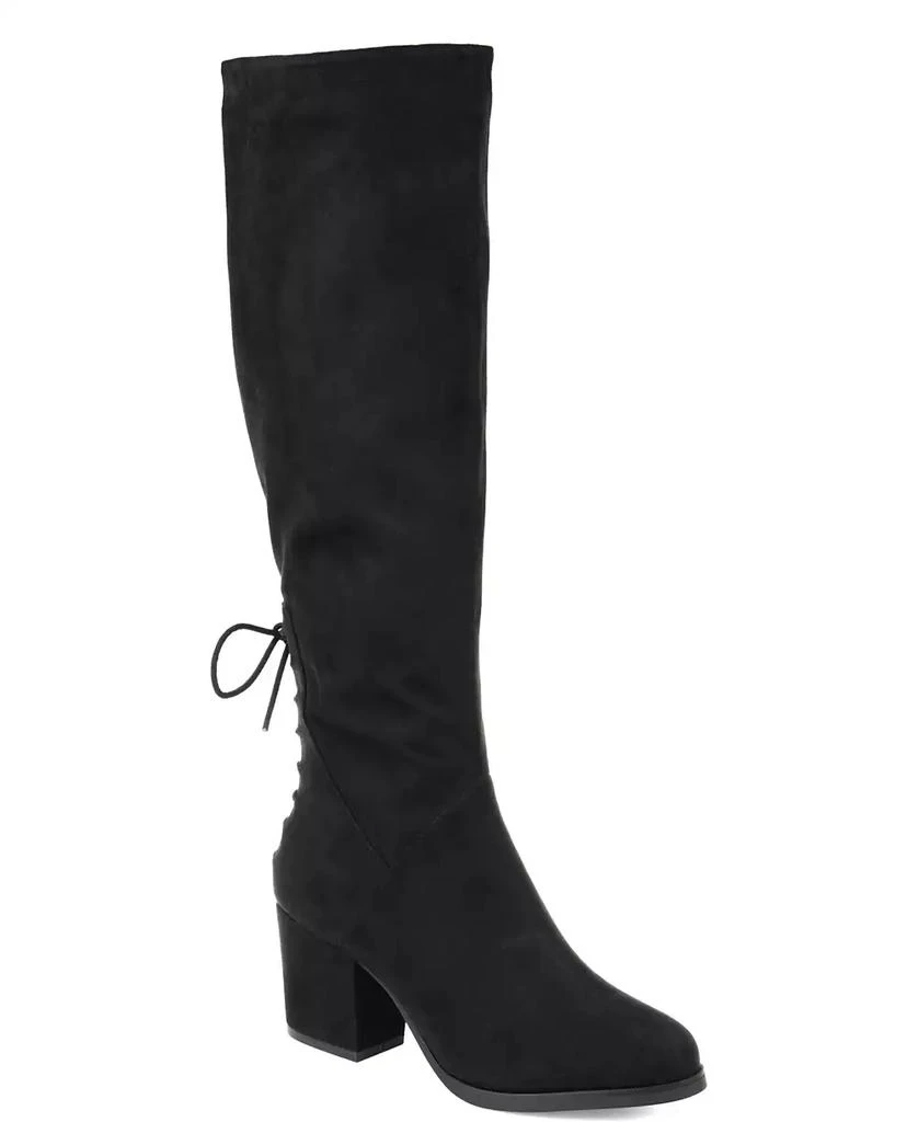 Journee Collection Women's Leeda Lace Up Detail Knee High Boots 1