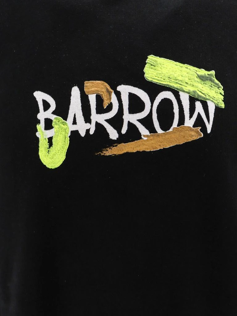 Barrow Black Hoodie With Lettering And Graphic Print 3