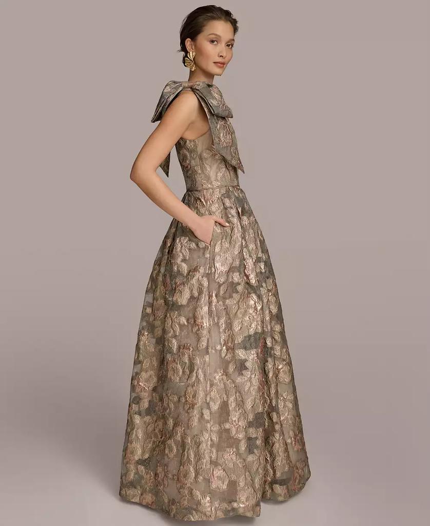 Donna Karan 花柄シースワンピース ◇Donna Karan 袖なし花柄シースワンピース